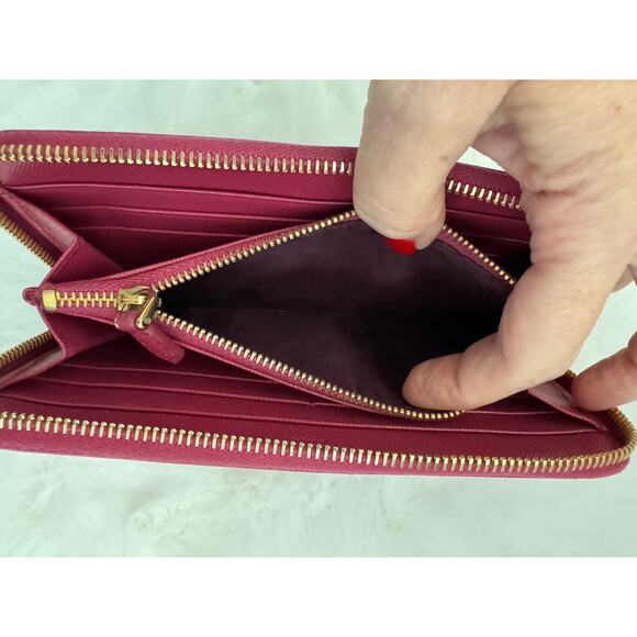 Prada Saffiano Leather Zip Wallet - Picture 6 of 8